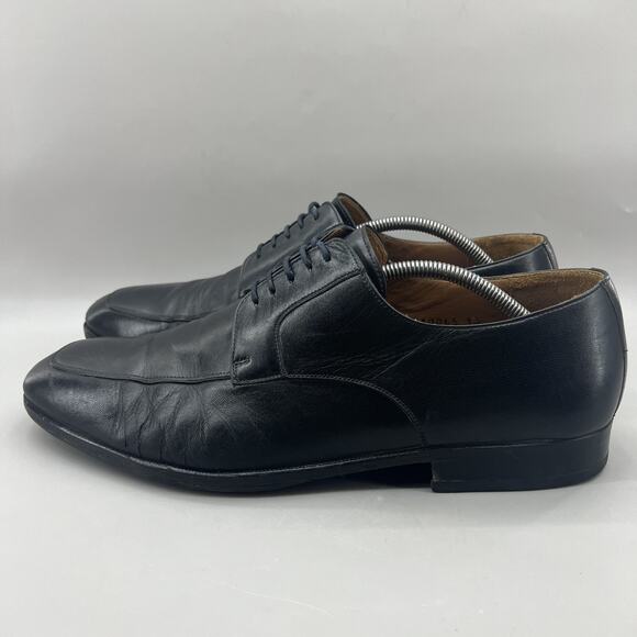Magnanni Split Toe‎ Apron Oxford Men\'s Size 13 M Black Leather Comfort Low Shoes main image 7